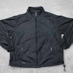 Sun Mountain Golf Jacket Mens XL Black Full Zip Polyester Lined Waterproof Coat